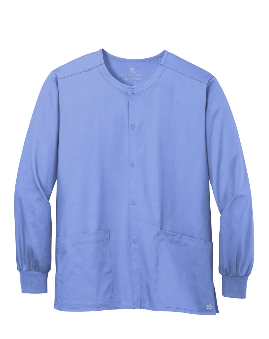 Wink® Unisex WorkFlex Snap-Front Scrub Jacket